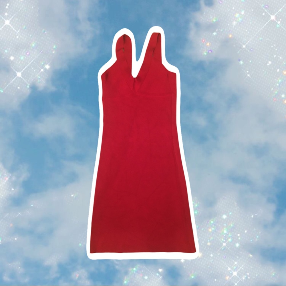 L - BCBG Red body on dress